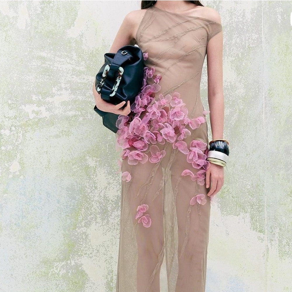 LECIA RTW Blossom Sheath Dress Floor Length Dress